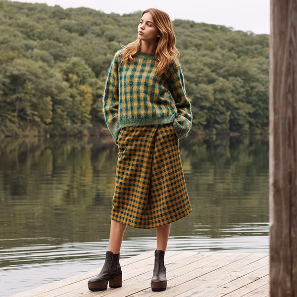 Sea Ethno Wrap Skirt