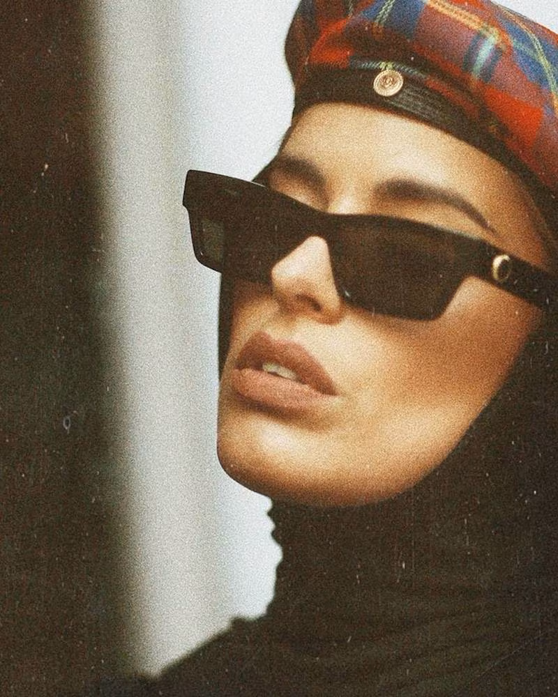 Versace Wool Plaid Beret
