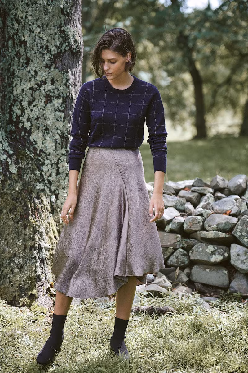 Vince Window Pane Cashmere Sweater