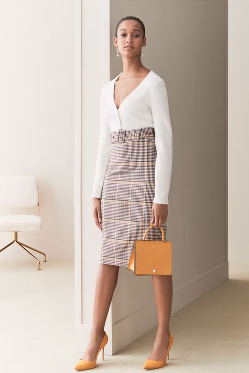 1901 Plaid Pencil Skirt