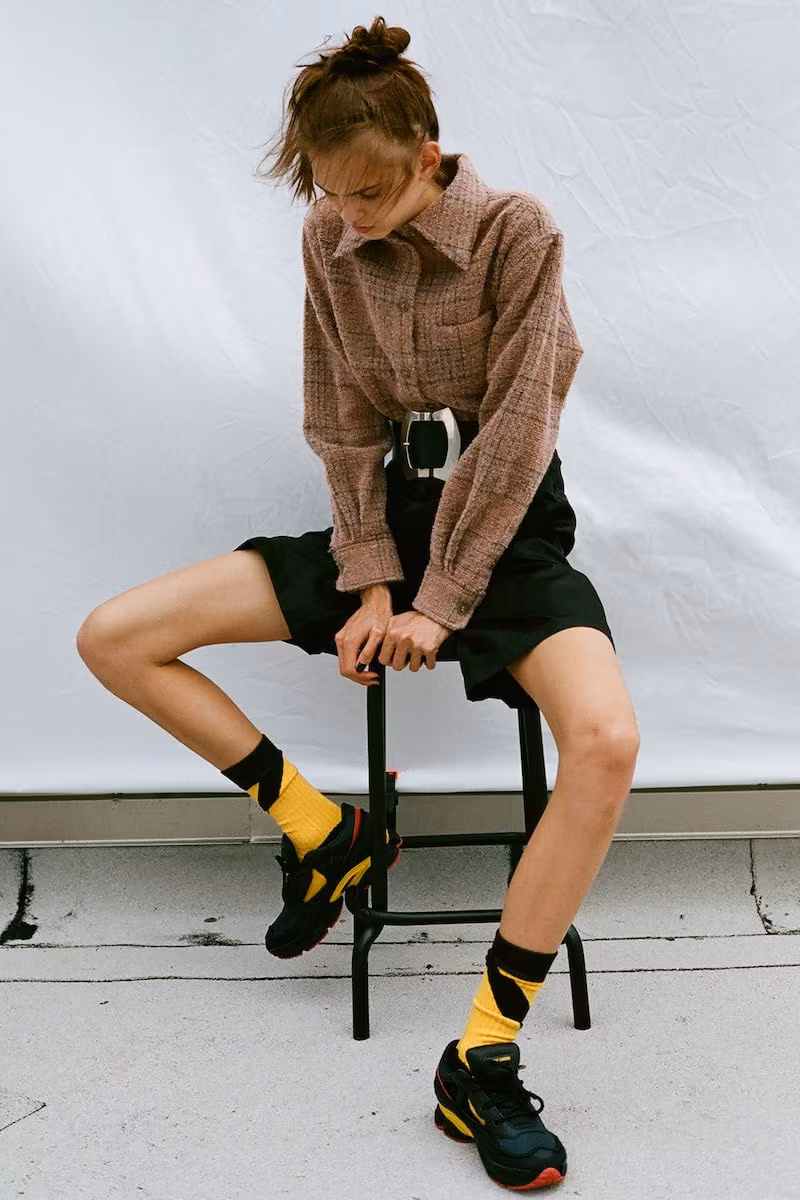 Acne Studios Pink & Brown Checked Shirt
