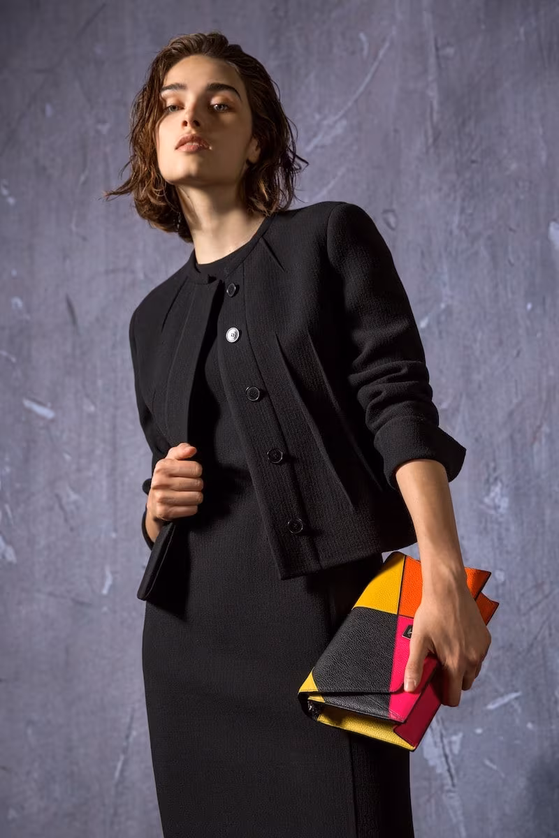 Akris Abadin Round Neck Short Waist Jacket