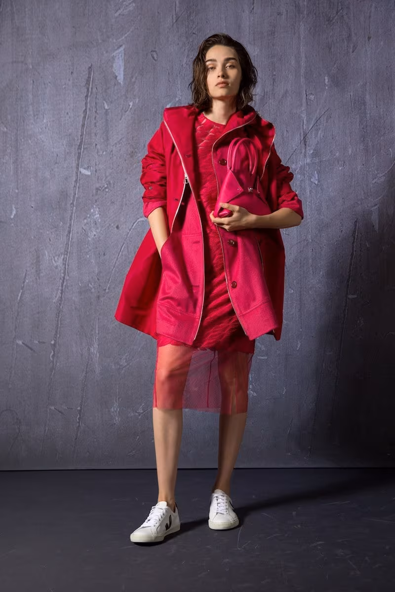 Akris Bellevue 2-in-1 Short Coat with Cashmere Bib