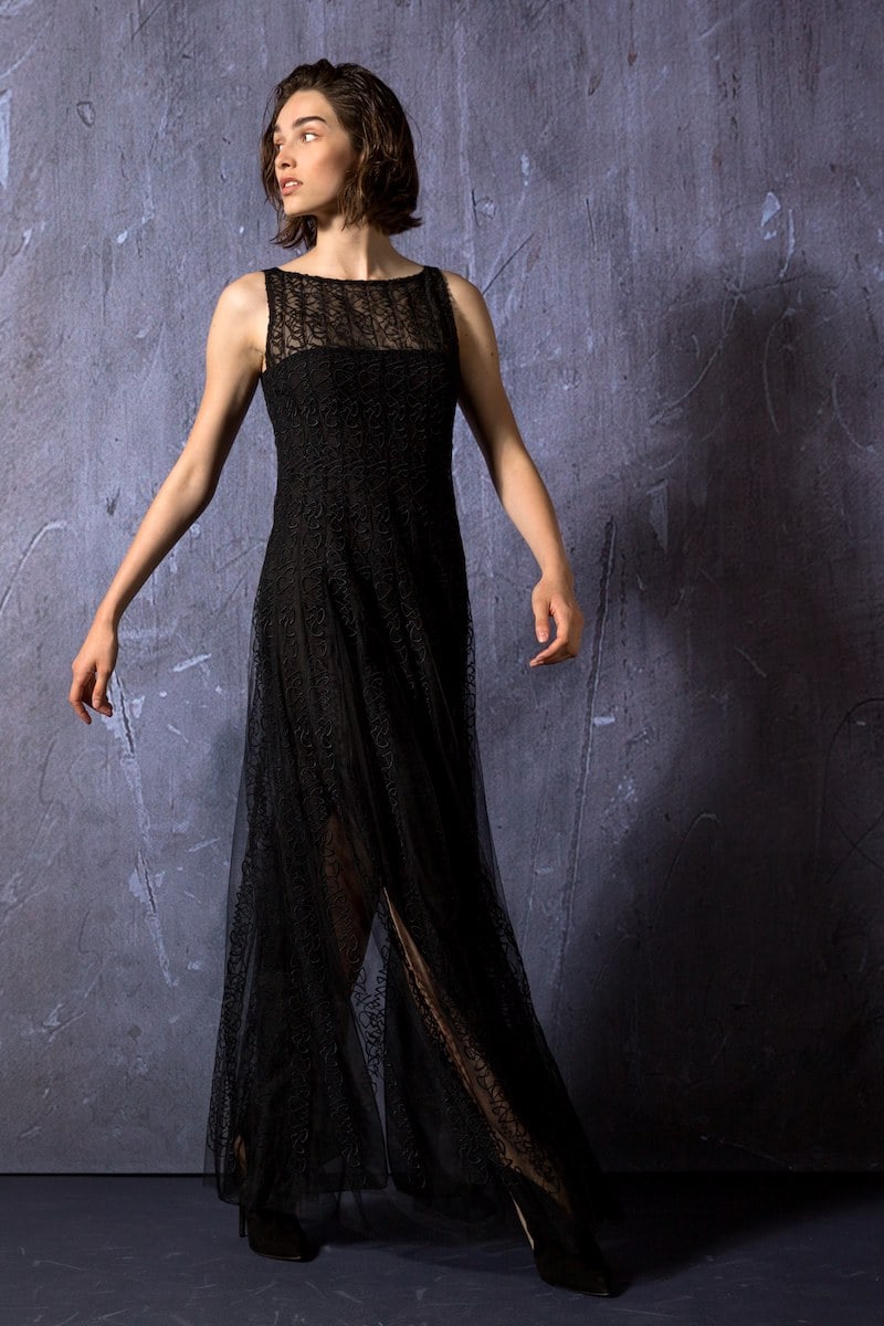 Akris Embroidered-Tulle Illusion Gown