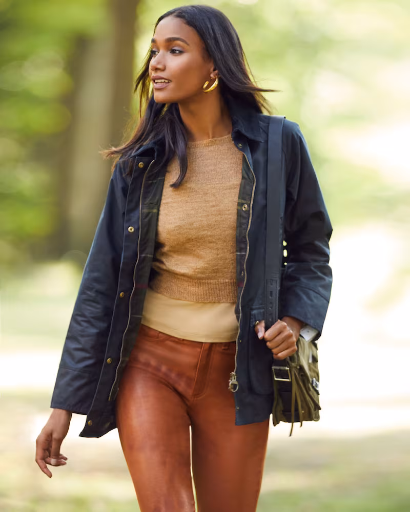 Barbour Acorn Waxed Jacket with Collar