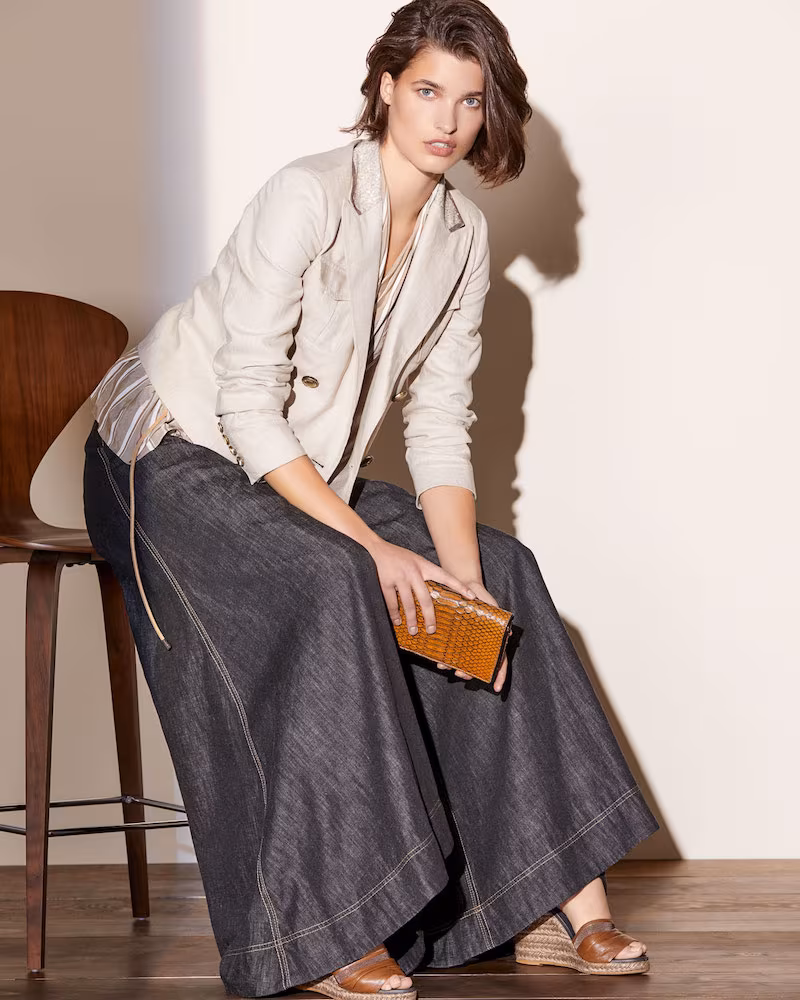 Brunello Cucinelli Jean Maxi Skirt Pants