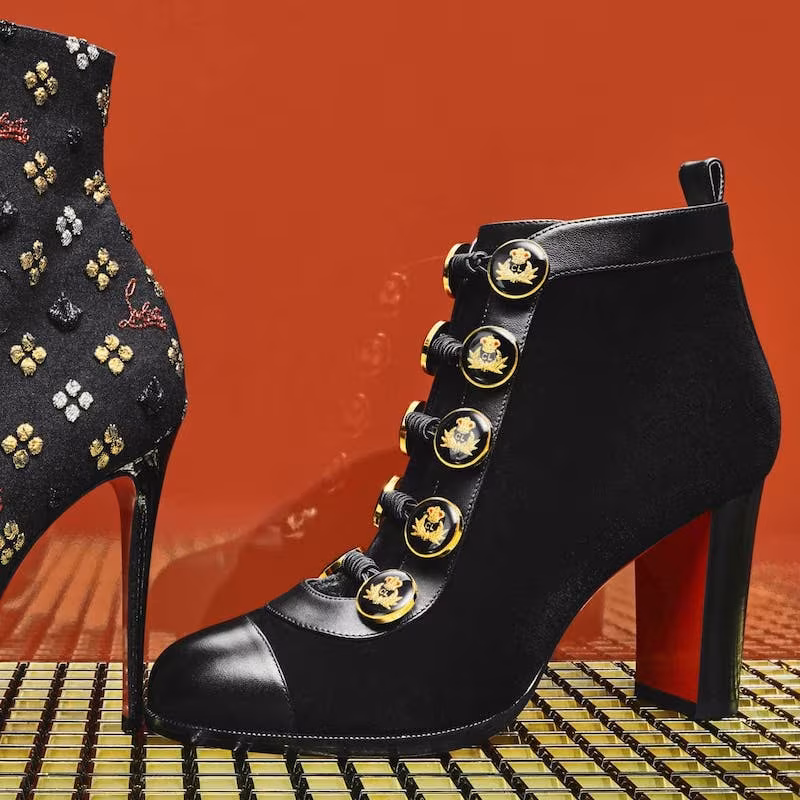 Christian Louboutin Cavel Suede Ankle Boots