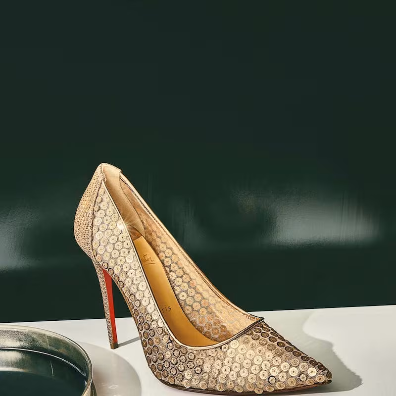 Christian Louboutin Lace 554 Paillette-Detailed Pumps