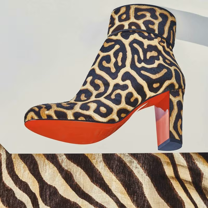 Christian Louboutin Moulamax Calf Hair Ankle Boots