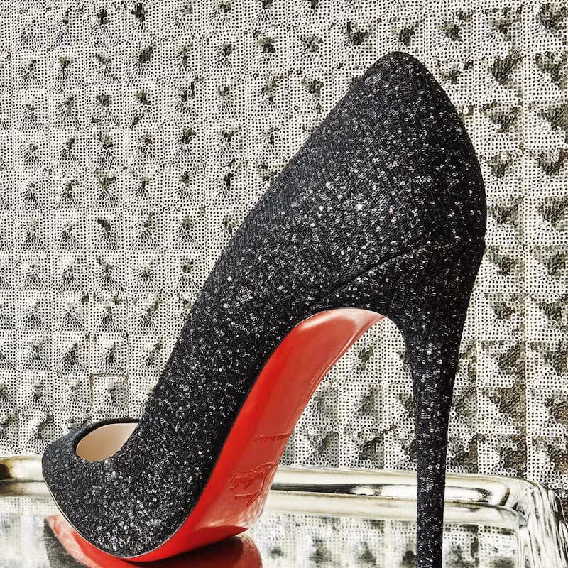 Christian Louboutin Pigalle Follies Glitter Mesh Pumps