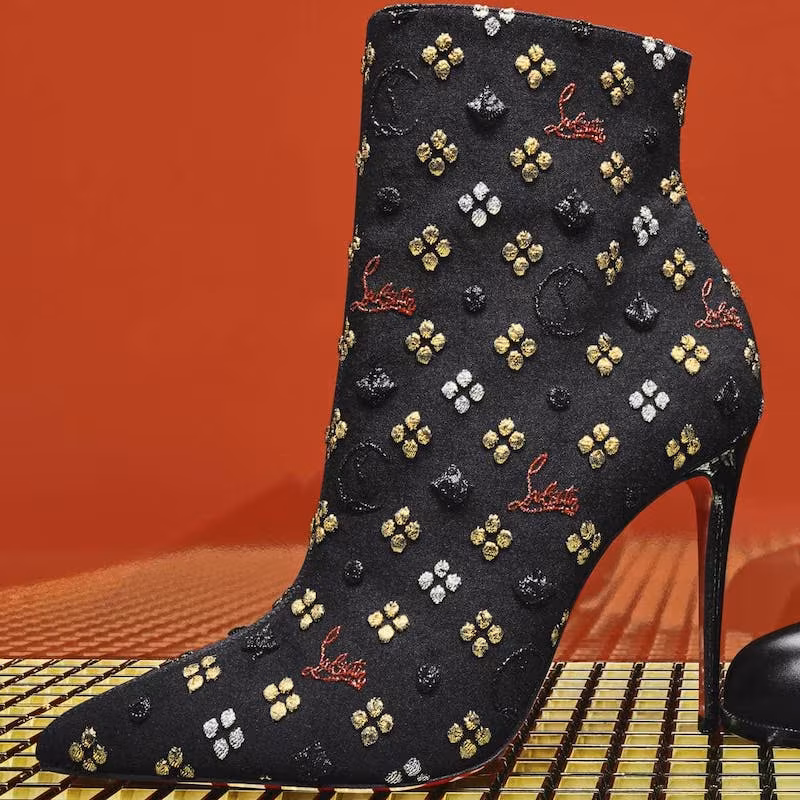 Christian Louboutin So Kate Jacquard Ankle Boots