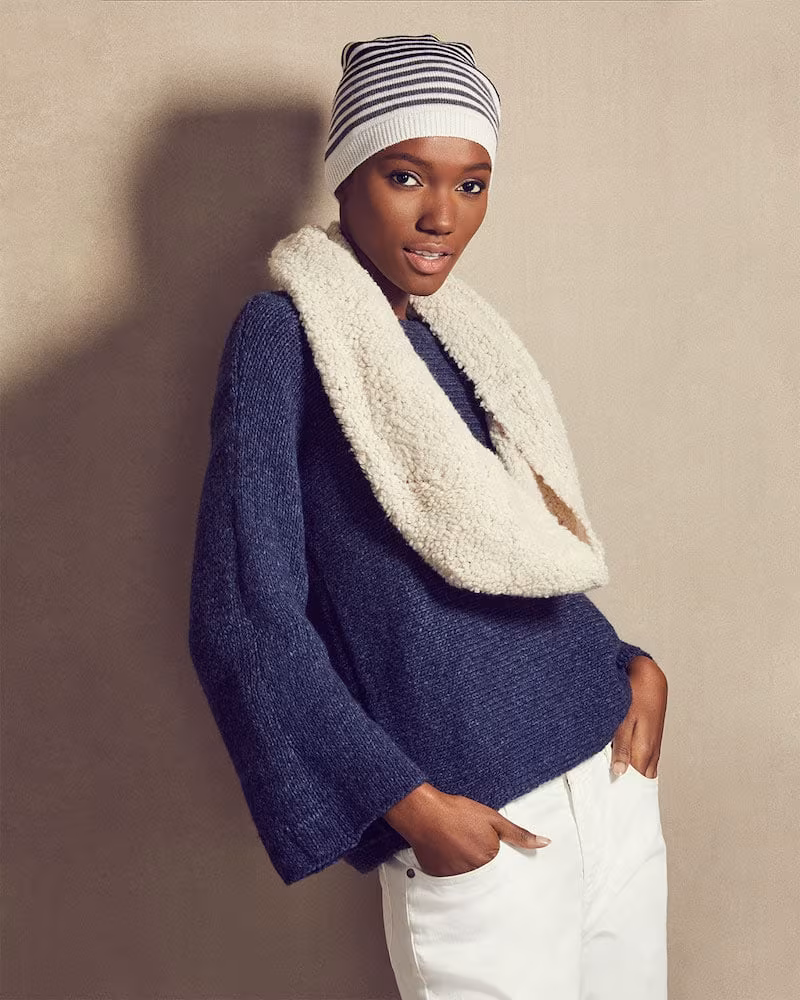 Eileen Fisher Alpaca-Cotton Boat-Neck Pullover Sweater