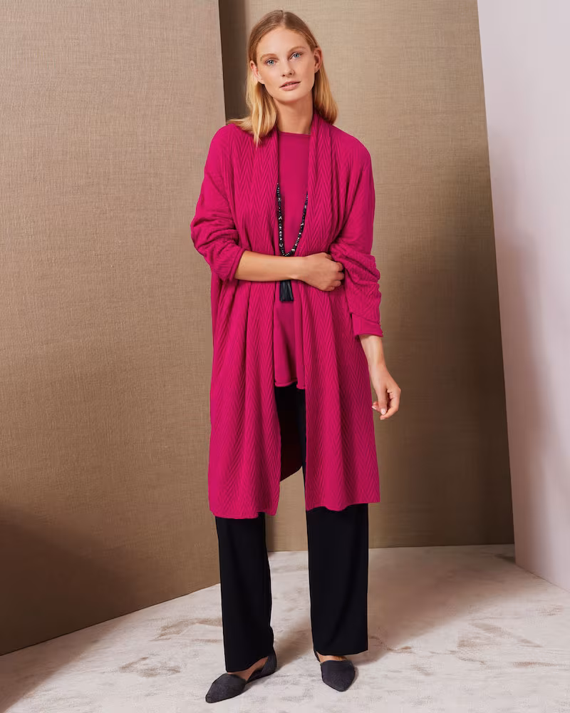 Eskandar Herringbone Cashmere Cardigan
