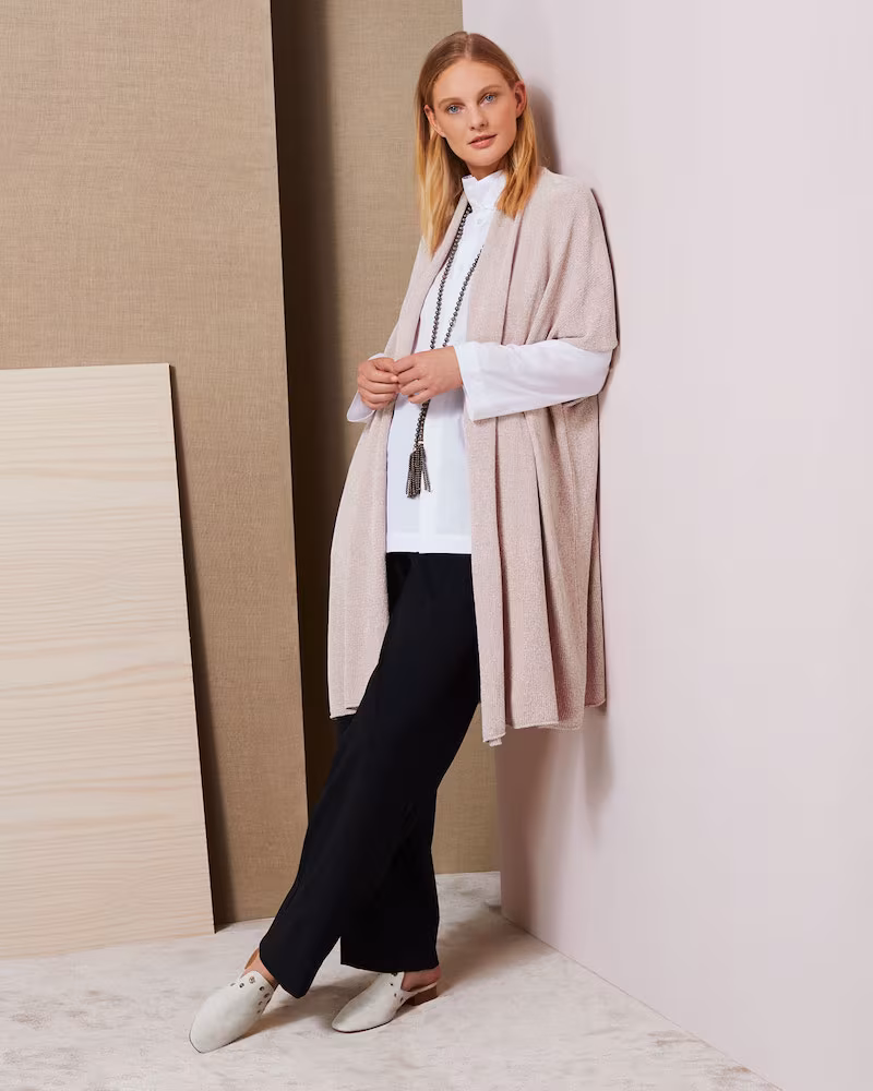 Eskandar Silk Chenille Shawl Cardigan