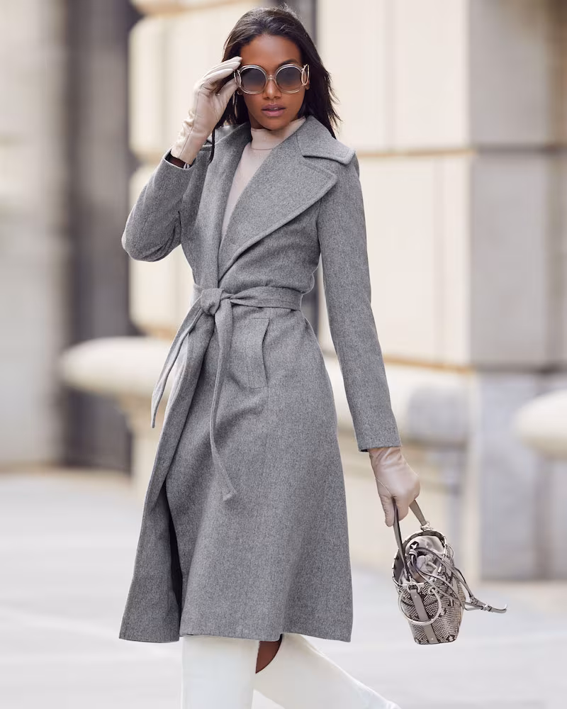 Fleurette Maxi Wrap Wool Coat