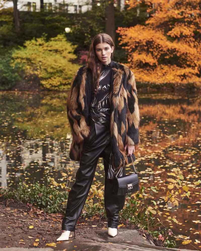 Givenchy Intarsia Faux-Fur Quilted-Lining Mid-Thigh Coat