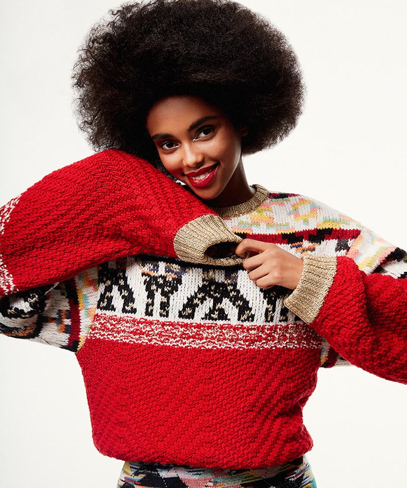 Missoni Jacquard Wool Blend Knit Sweater