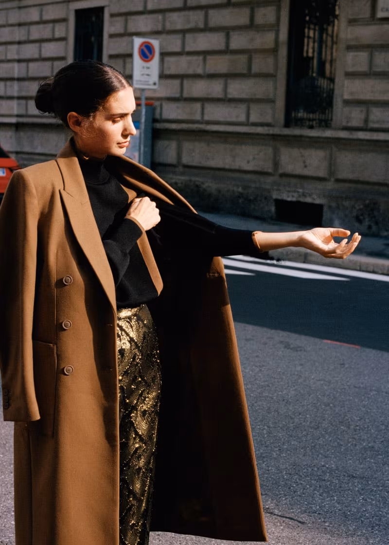 & Other Stories Structured Wool Blend Coat