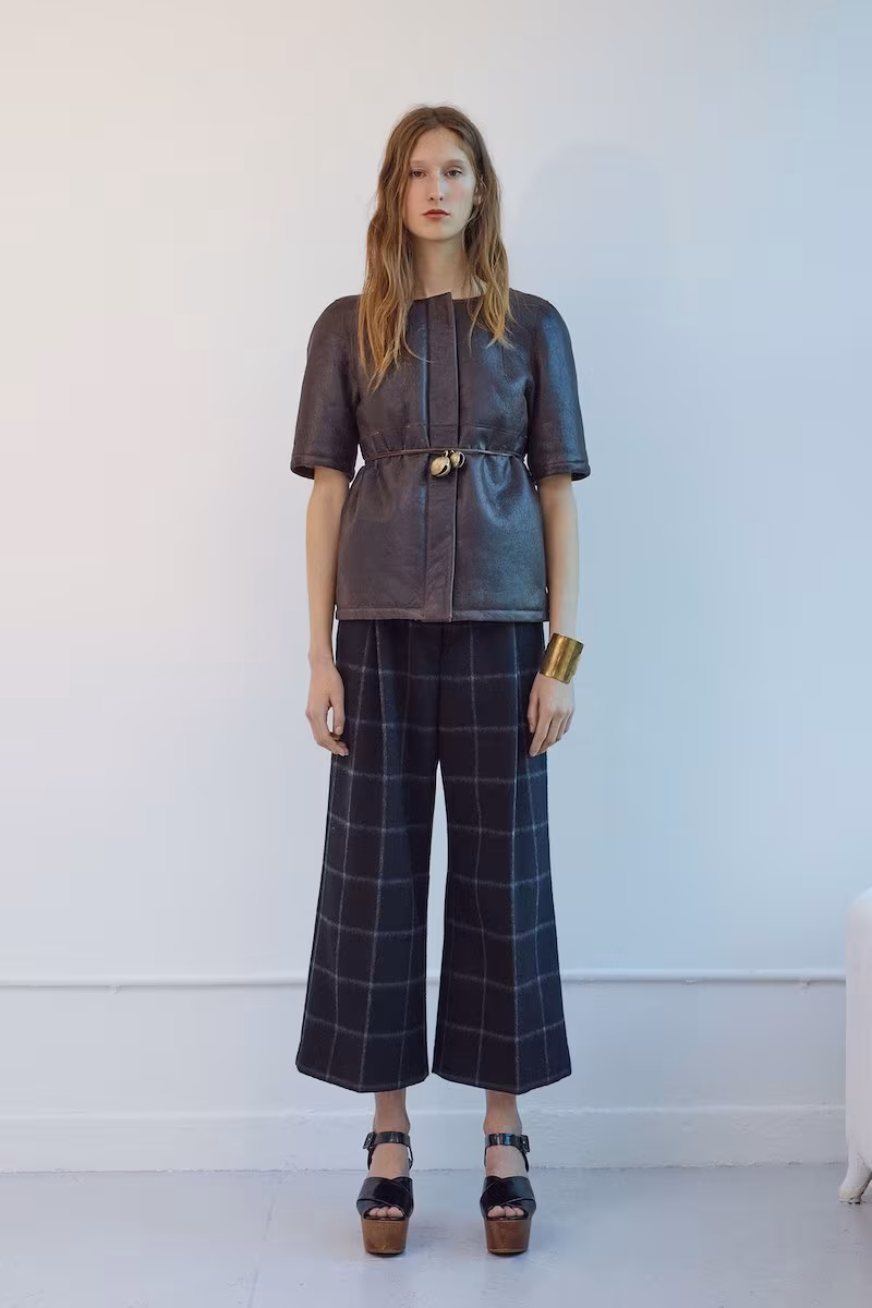 Partow Brushed Windowpane Pants