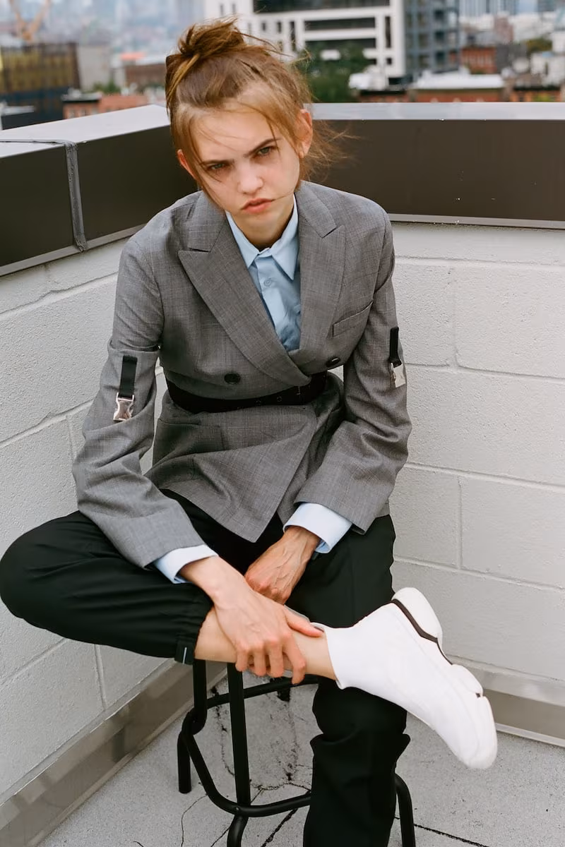 Prada Grey Buckles Blazer