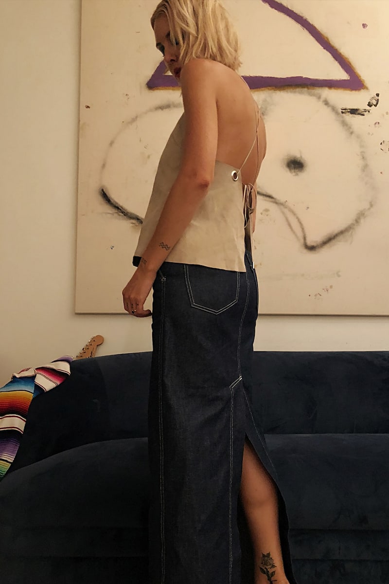 SSENSE Exclusive x Levi's Made & Crafted Indigo Work Skirt