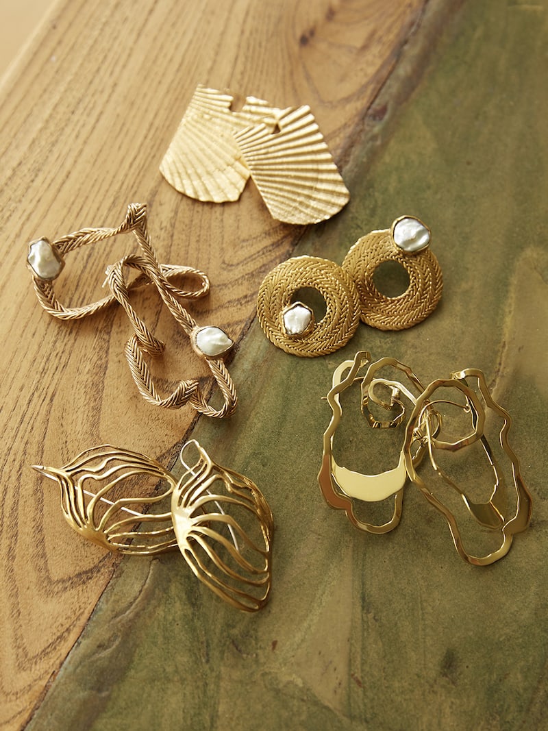 STVDIO Martine Gold-tone Pearl Earrings
