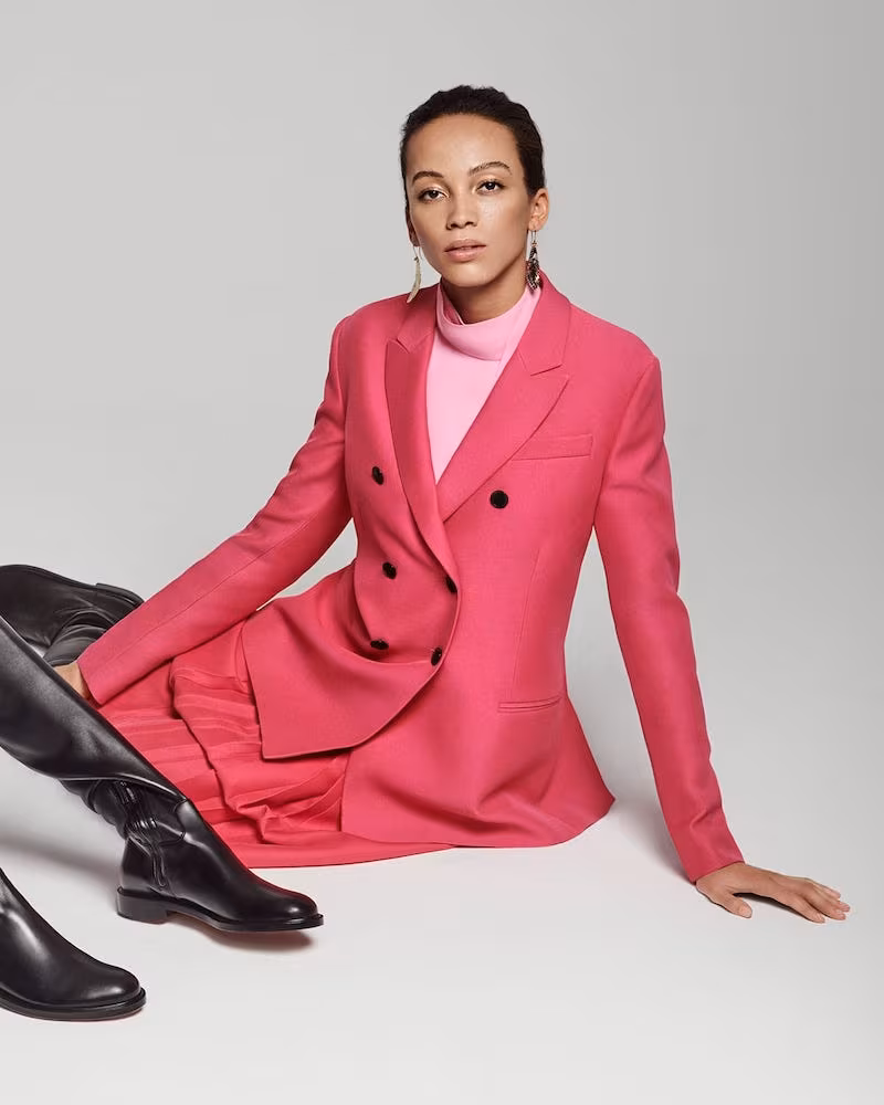 Valentino Silk-Blend Double-Breasted Blazer