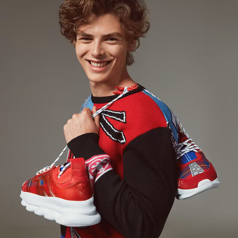 Versace Football Wool Jacquard Sweater
