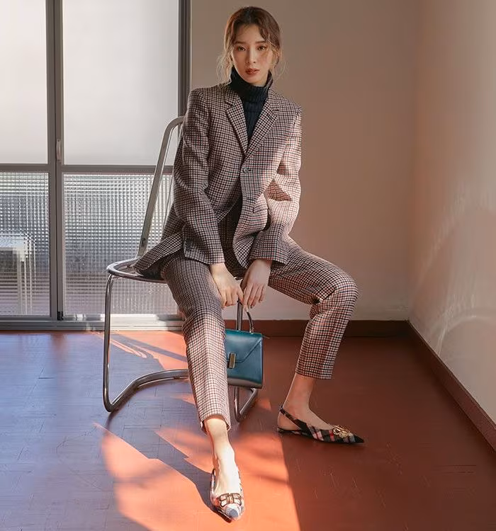 Balenciaga High-Rise Tweed Trousers