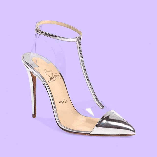 Christian Louboutin Nosy Crystal Embellished T-Strap Pump