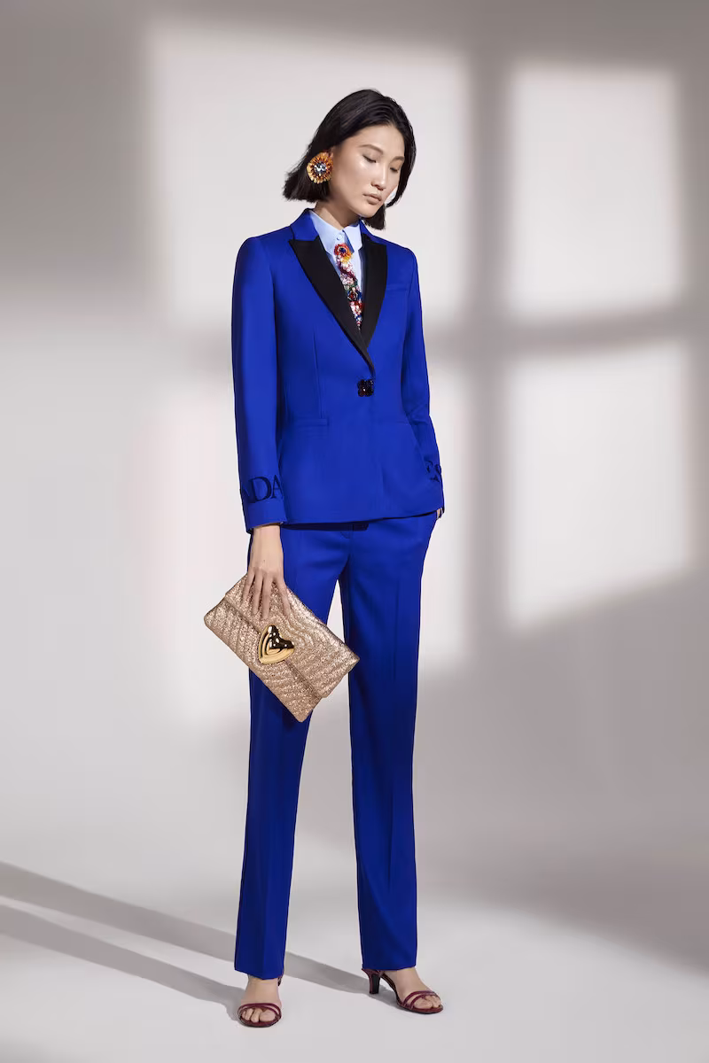 Escada Jewel-Snap Satin-Lapel Tuxedo Jacket