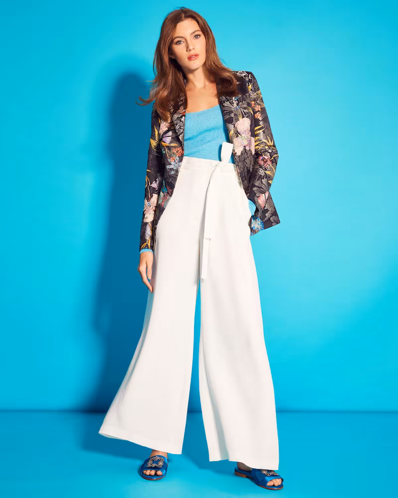 Etro Metallic Floral-Jacquard Two-Button Blazer
