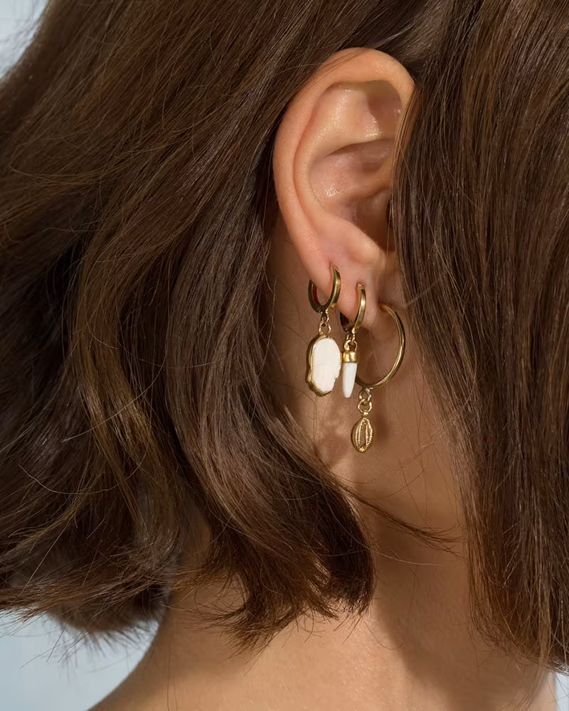 Isabel Marant Hoop Earrings With Mismatched Charms