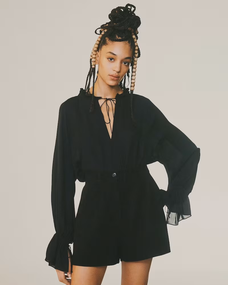 Nili Lotan Royan Silk Georgette Blouse