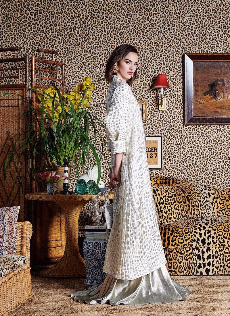 Rebecca de Ravenel Single-Breasted Alligator-Print cloqué Coat
