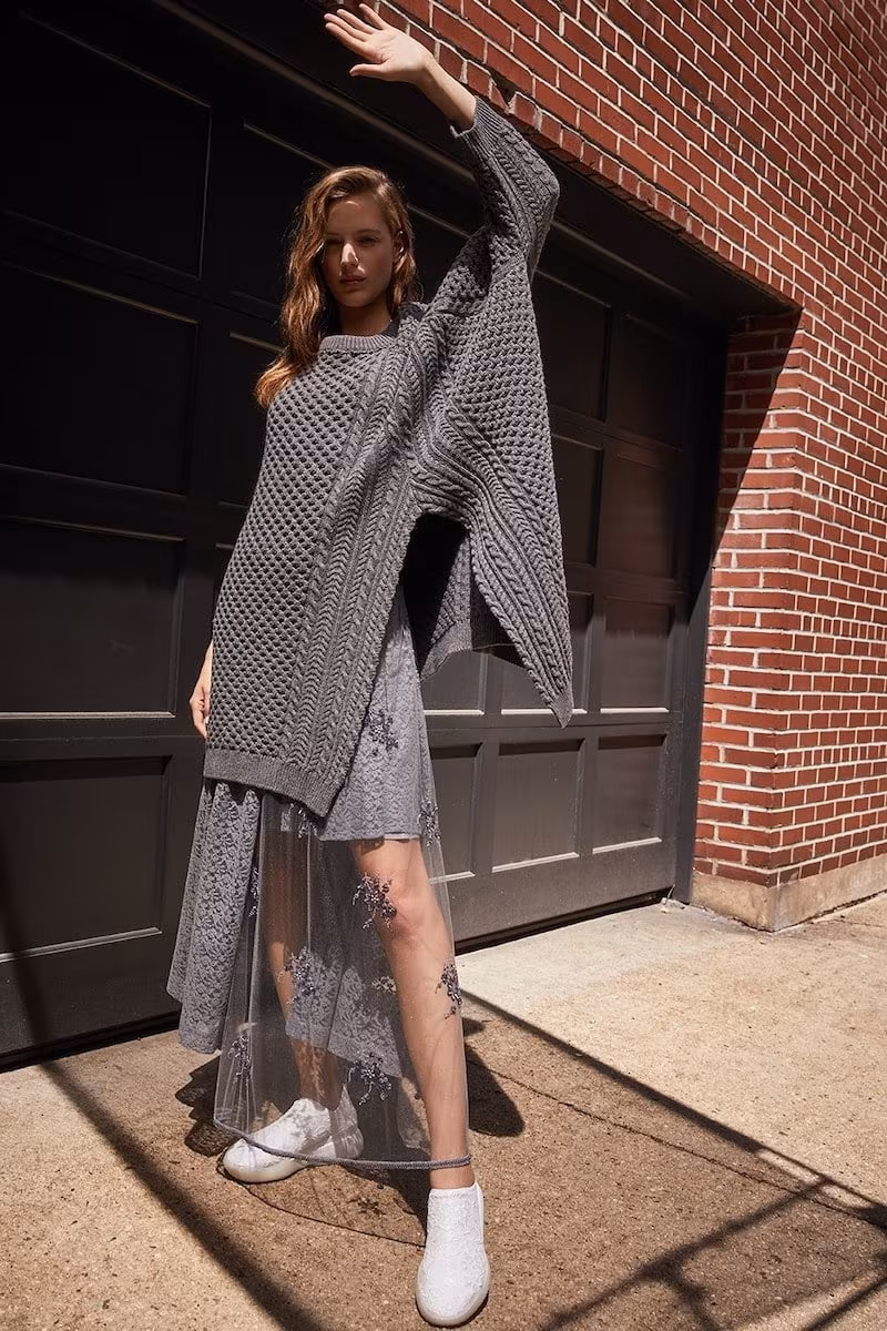 Stella McCartney Isabella Tulle & Lace Combination High-Low Skirt