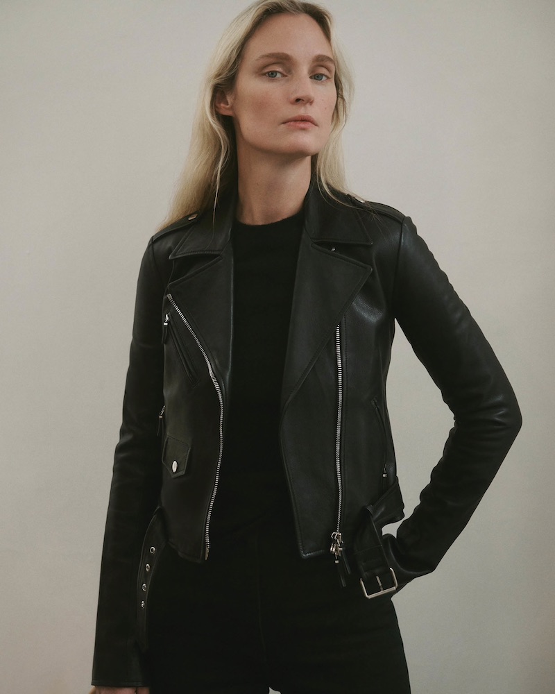 The Row Perlin Leather Moto Jacket