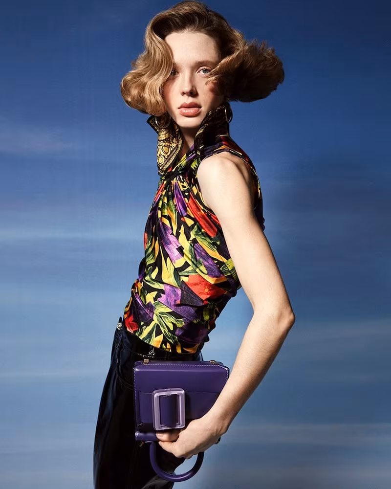 Balenciaga Floral Printed Stretch Jersey Top