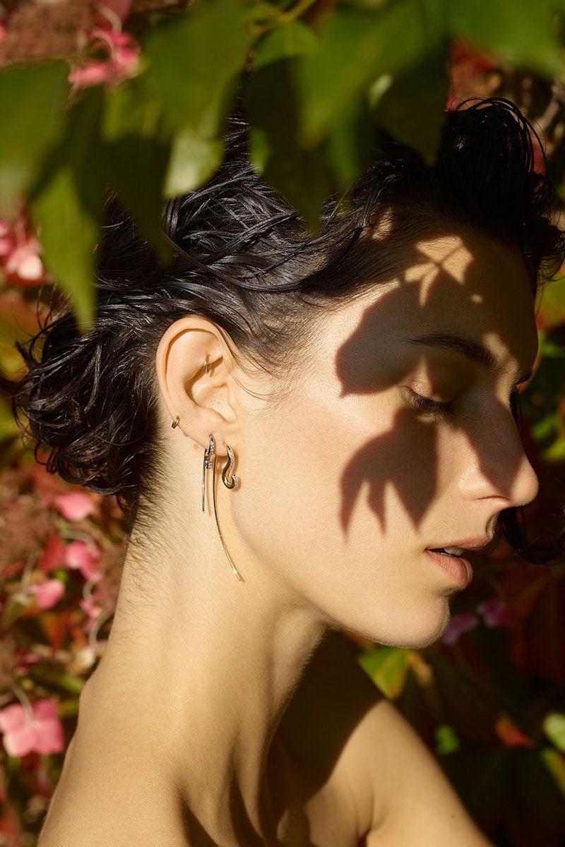 Charlotte Chesnais Fine Jewellery Petite 18kt Gold & Diamond Single Earring