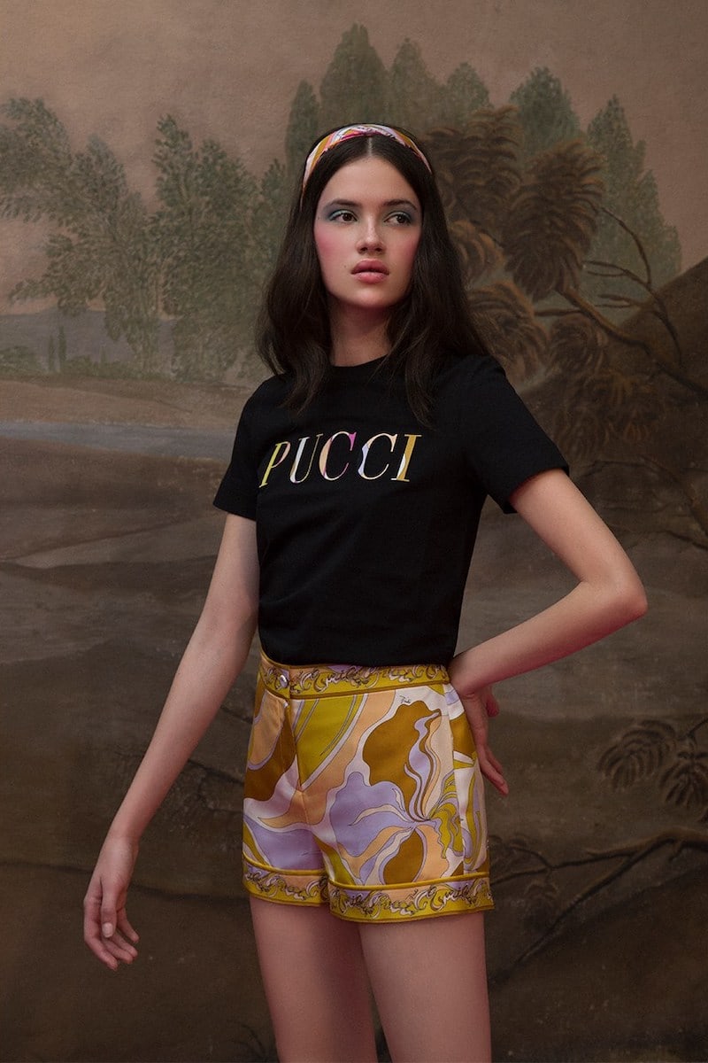 Emilio Pucci Silk Twill Printed Shorts