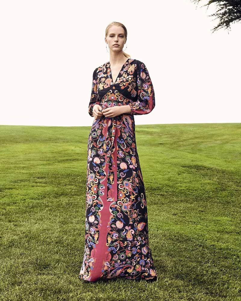 Etro Silk Paisley Sequined Gown
