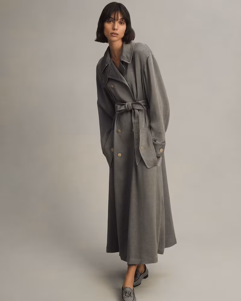 Giorgio Armani Cotton-Blend Double-Breasted Trench Coat