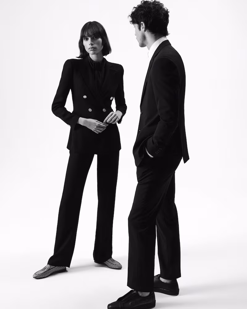 Giorgio Armani Knit Double-Breasted Blazer