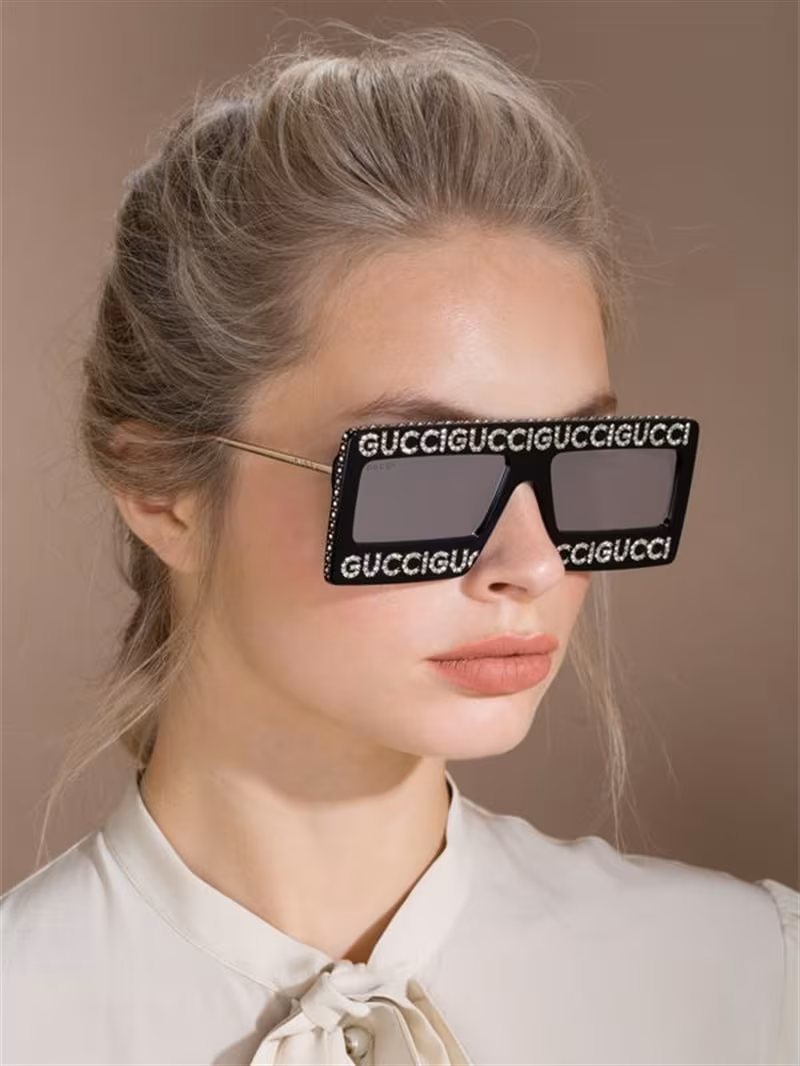 Gucci Gucci Crystals Square Sunglasses