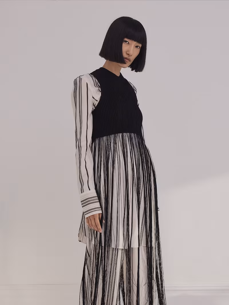 Jil Sander Fringed Ribbed-knit Top