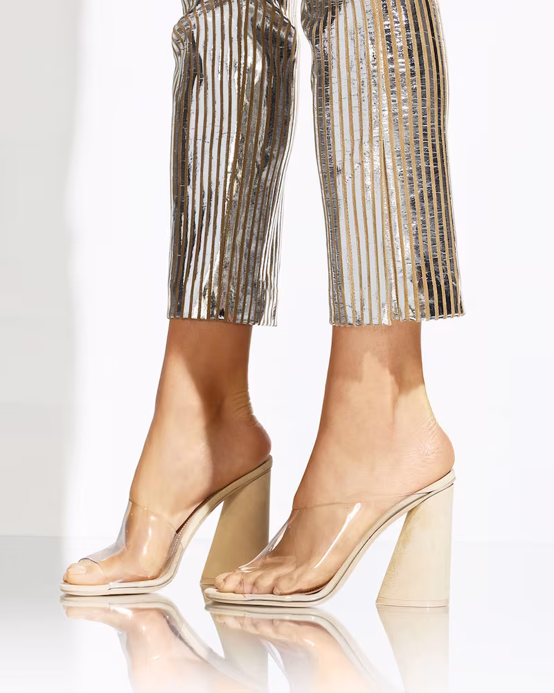 Mercedes Castillo Kuri Transparent Slide Sandals
