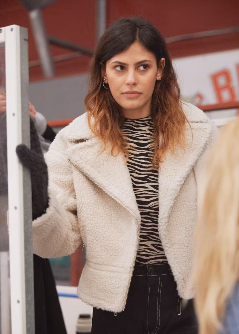 & Other Stories Fitted Zebra Turtleneck
