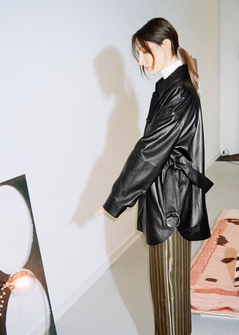 & Other Stories Tailored Jacquard Stripe Pants