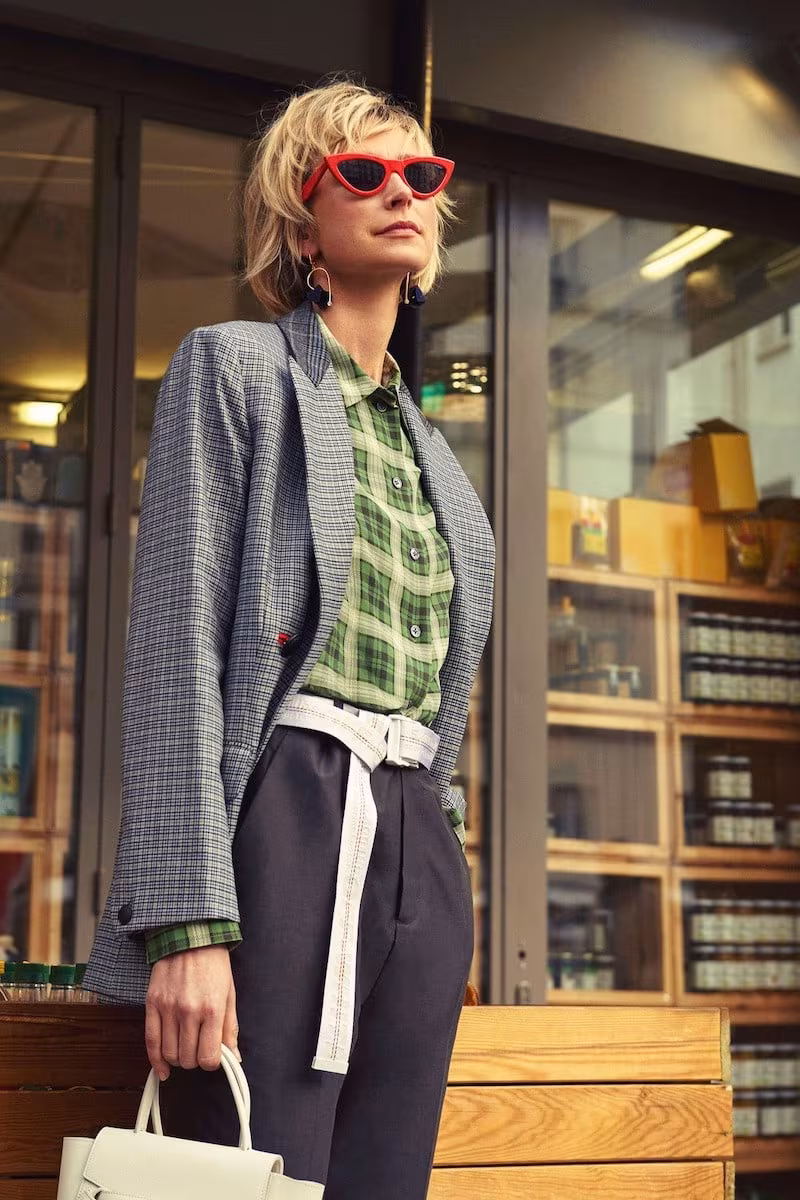 Rag & Bone Ellie Checked Blazer Jacket