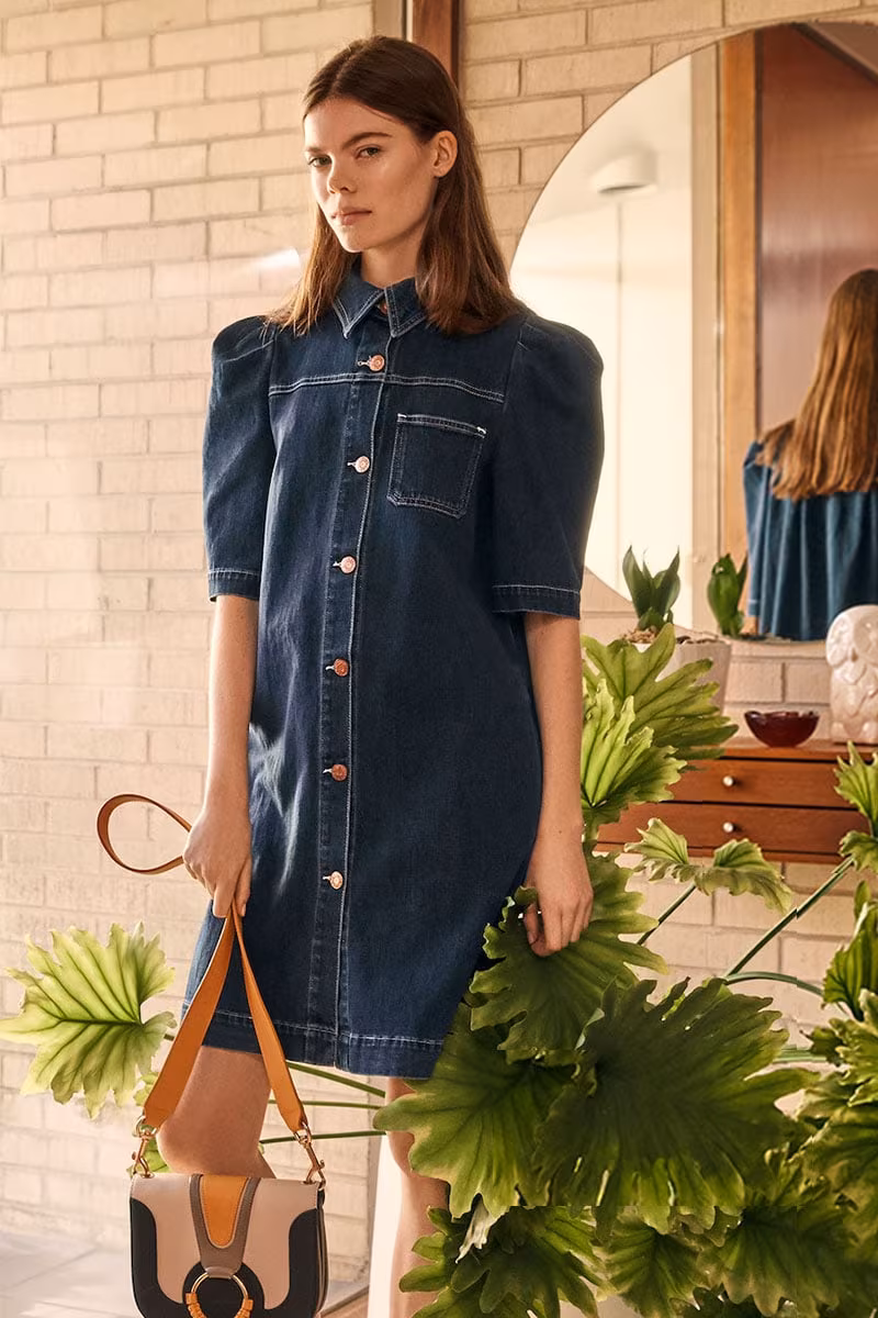 See by Chloé Denim Collared Dress
